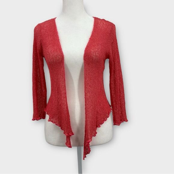 Nomadic Traders Open Front Cardigan Shrug Loose Knit in Mauve Women’s Size S/M - Picture 2 of 7